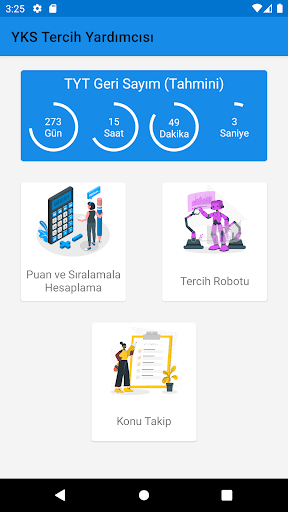 Android application YKS (TYT-AYT) Tercih Robotu screenshort
