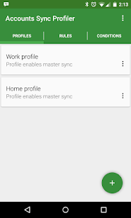 Accounts Sync Profiler Screenshot