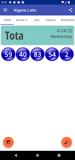 Android application Nigeria Lotto - AI Prediction screenshort