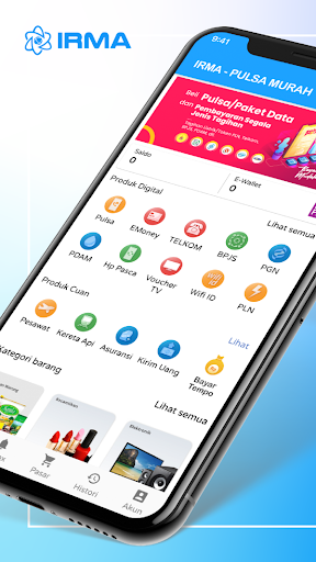 Android application IRMA - pulsa paket data dan be screenshort