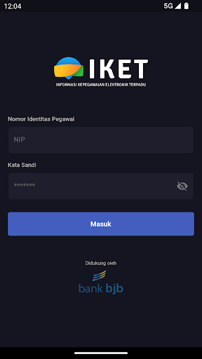 Android application Iket: Kepegawaian Mandiri screenshort
