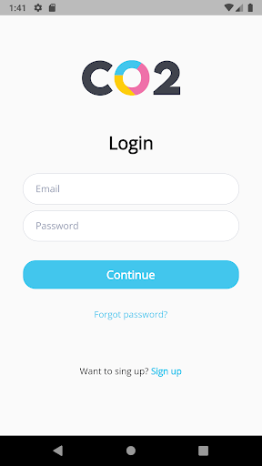 Android application Luxafor CO2 screenshort