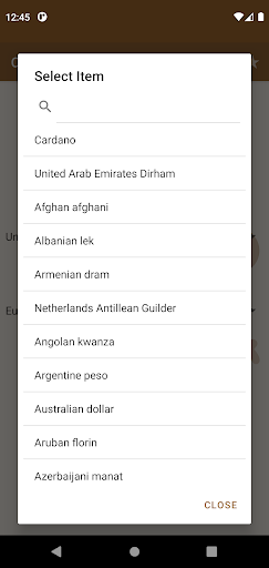 Simple Currency Converter Screen 3