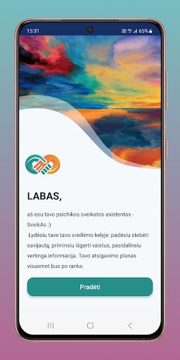 Android application SveikAs screenshort