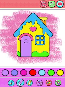 Glitter House Colouring Book