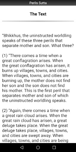Perils Sutta - Buddhism Screen 2