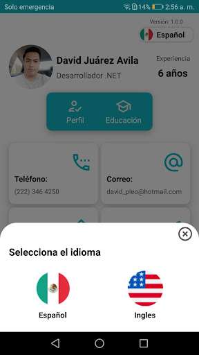 CV App Screen 2