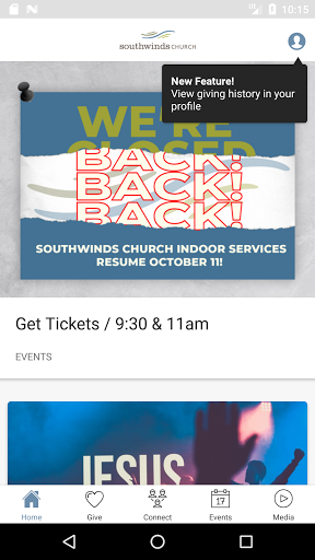 Android application Southwinds Church screenshort