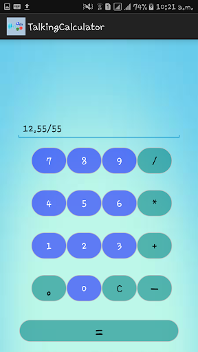 Talking Calculator Screen 3