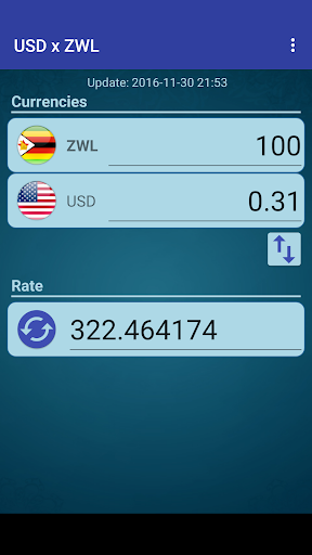 US Dollar to Zimbabwe Dollar Screen 2