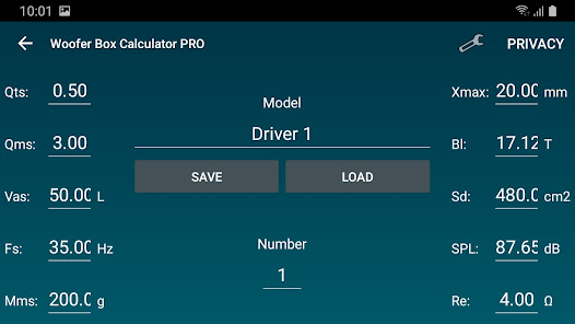 Imágen 5 Woofer Box Calculator PRO android