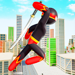 Cover Image of 下载 Stickman Ninja Rope Hero Game: Gangster Crime City 12 APK