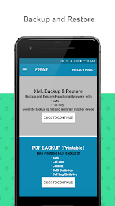 E2PDF SMS Call Backup Restore Unknown