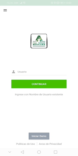 Android application CPM Móvil screenshort