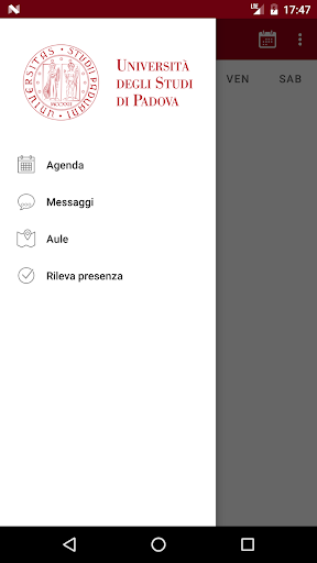 Android application OrariUniPD screenshort