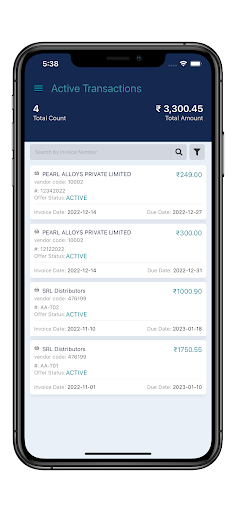 MyndFin - Dynamic Discounting Screen 2