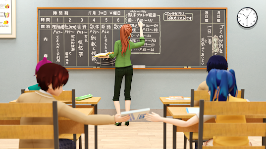 อะนิเมะ โรงเรียน ครู 3d