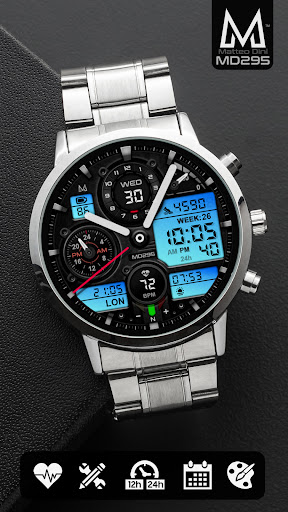 MD295 Analog watch face Screen 2