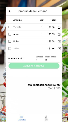 ShopyList Screen 3