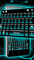 screenshot of Blue Neon Fonts Tech Beam Keyb