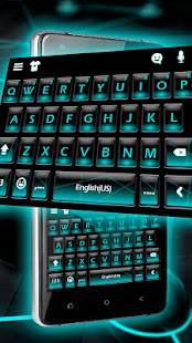 Blue Neon Fonts Tech Beam Keyboard - Neon fonts 7.0.1_0125 screenshots 1