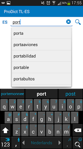 Android application Filipino Spanish dictionary screenshort