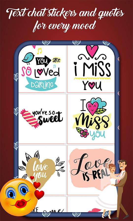 Android application Valentine Love Emojis -Sticker screenshort