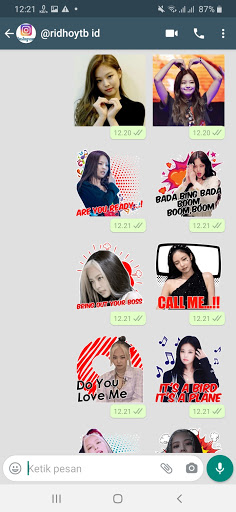 Stiker WA Jennie Blackpink for WAStickerApps
