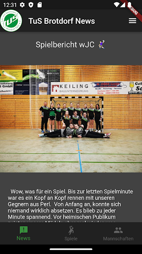 Android application TuS Brotdorf screenshort