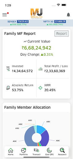 Android application MJ Wealth screenshort
