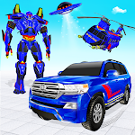 Cover Image of 下载 Flying Prado Helicopter Car Transform Robot Games 35 APK