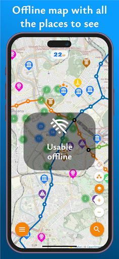 Rome Map + Travel Guide Screen 3