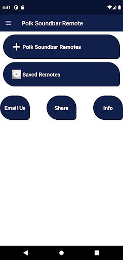 Android application Polk Soundbar Remote screenshort