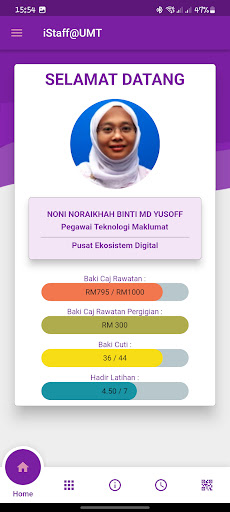 Android application iStaff@UMT screenshort