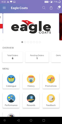 Android application EagleCoats DealerConnect screenshort