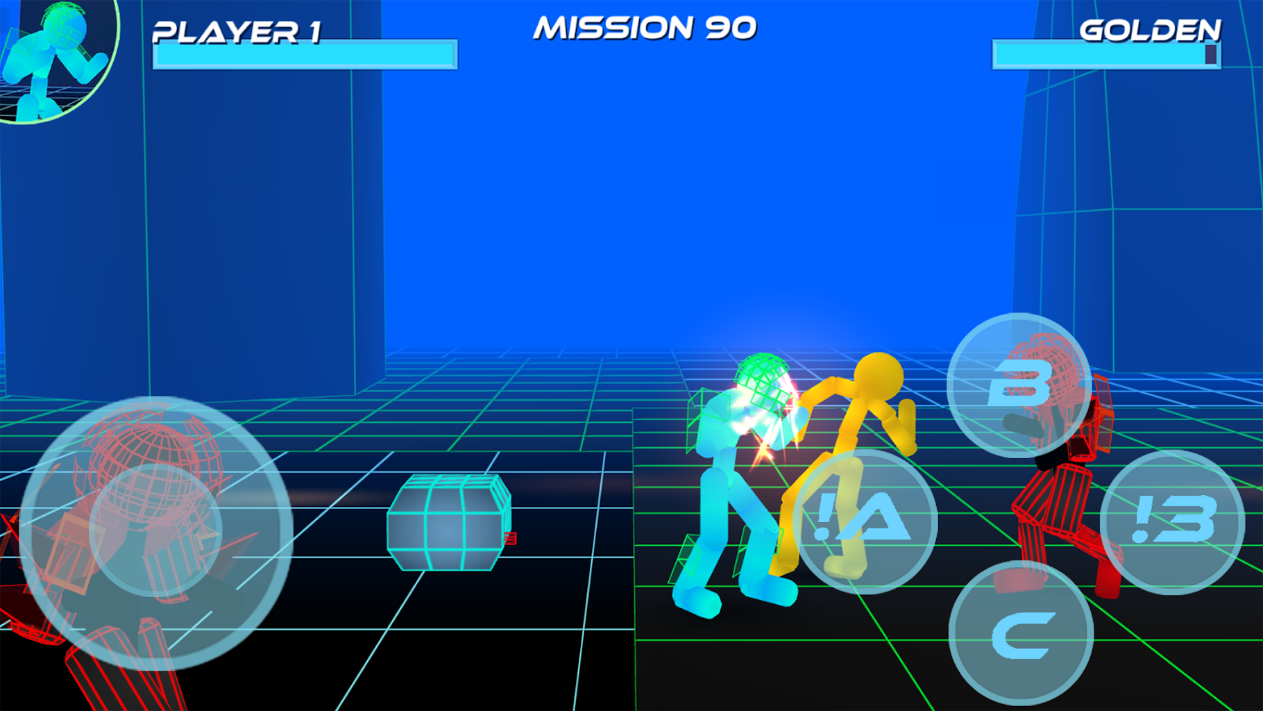 Play Stickman Neon Warriors Sword Fighting