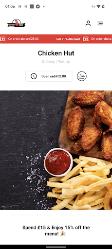 Android application Chicken Hut screenshort