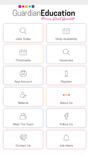 Android application Guardian Education screenshort