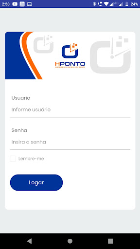 Android application Hponto Registrador screenshort