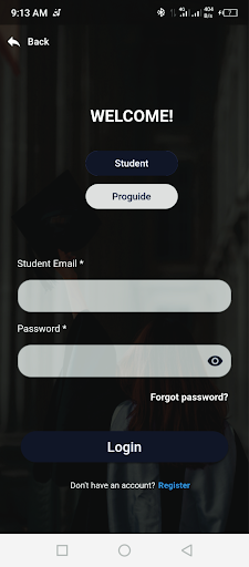 Android application ProjKonnect screenshort