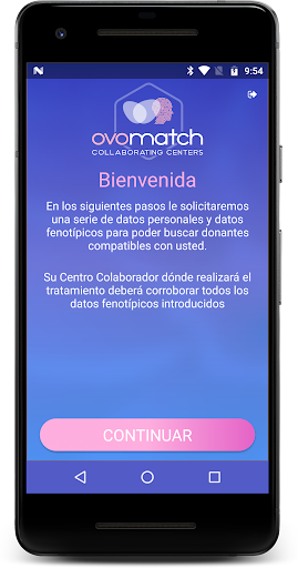 Android application Ovomatch Collaborating Cente screenshort