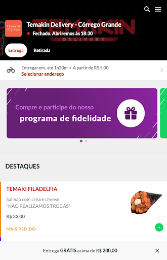 Restaurante Temakin Screen 2