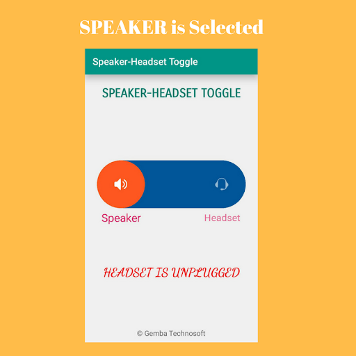 Headset-Speaker Toggle & Test Screen 2