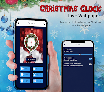 Christmas Clock Live Wallpaper