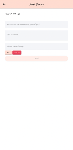 Diary Screen 3