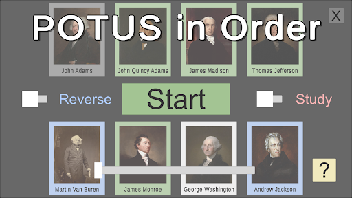 Android application POTUS in Order screenshort