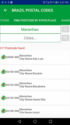 Brazil Postal Code
