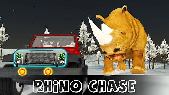 Rhino wild car chase 3D juego