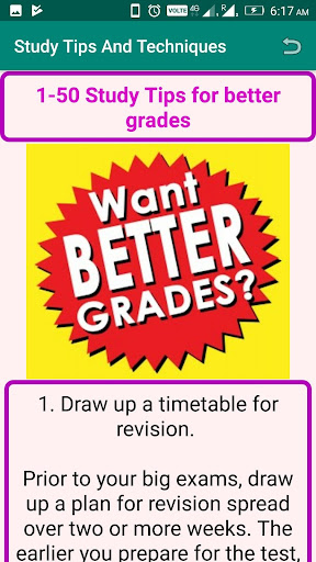 Study Tips And Techniques Screen 2