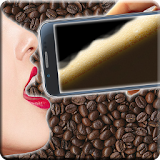 Drink virtual coffee prank icon